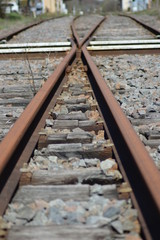 Zoom on a old railroad  from france