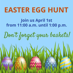 Easter Hunt invitation card