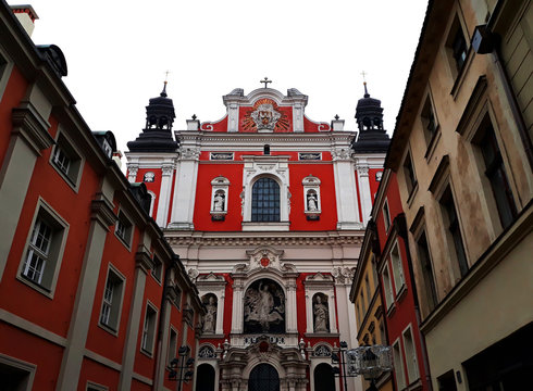 Poznan, Poland - December 02, 2017: St Stanislaus (the Bishop) Church in the Old town