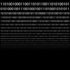 binary code scattered horizontally