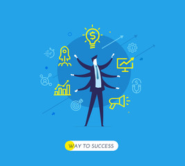 Businessman development startup