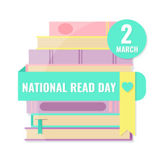 National Read Day and World Book Day concept.