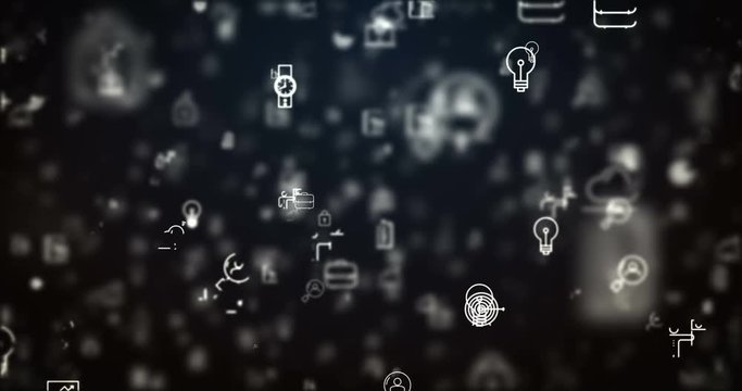 Loop moved business icons background