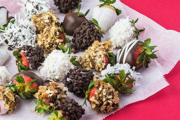 Valentines Day gift. Chocolate covered strawberries.