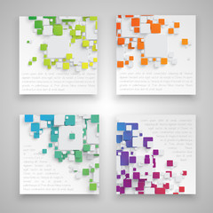 Colorful business labels, vector.