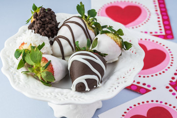 Valentines Day gift. Chocolate covered strawberries.