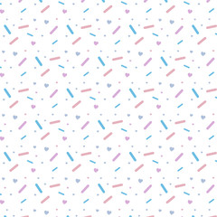 Pattern hipster fashion ornament with pink blue lilac line and heart