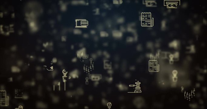 Loop moved finance icons background