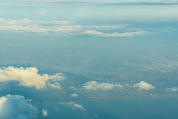 Background of sky and flufy cloud