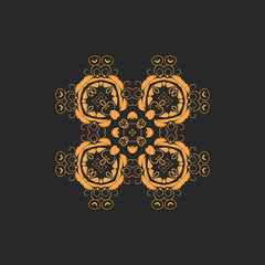 Vector ornamental white background with oriental pattern style