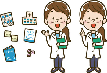 薬剤師のイラスト素材