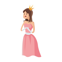 Princess cute cartoon icon vector illustration graphic design