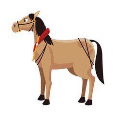 Horse animal cartoon icon vector illustration graphic design