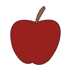 Apple fruit symbol icon vector illustration graphic design