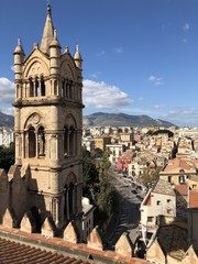 Fototapeta na wymiar Palermo - panorama dal tetto della Cattedrale