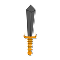 Sword medieval warrior icon vector illustration graphic design