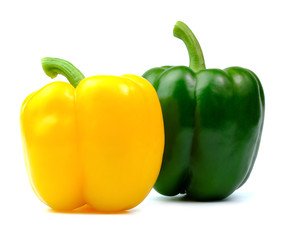 sweet peppers isolated on white background.