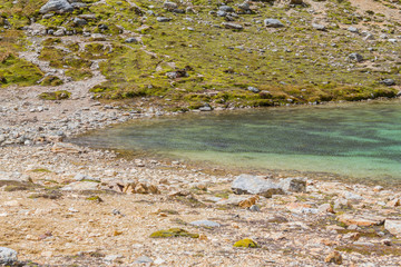 Laguna Turquesa between mountains