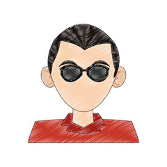 Man faceless cartoon icon vector illustration graphic design