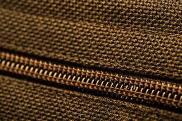 canvas bag and zipper closup