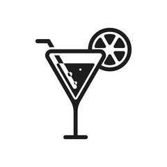 cocktail. simple silhouette