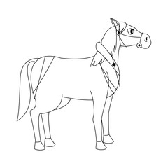 Horse animal cartoon icon vector illustration graphic design