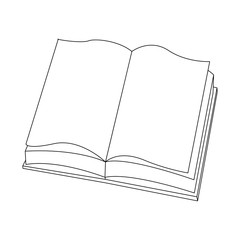 Book open isolated icon vector illustration graphic design