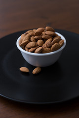 Natural Almonds in a Bowl