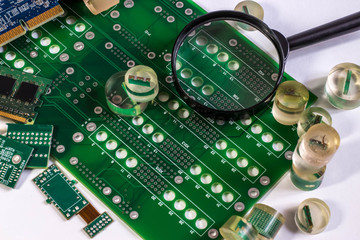 printed circuit boards and PCB samples in epoxy resin