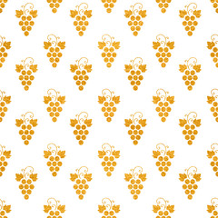 Golg textured seamless pattern of grapes