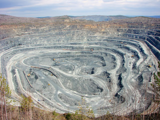 Quarry of Kachkanarsky GOK. Sverdlovsk region. Russia