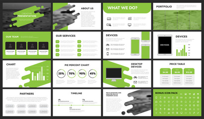 Modern Minimalist Green Presentation Template. You can use it presentation, flyer and leaflet, corporate report, marketing, pitch, annual report, catalog.