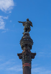 Fototapeta na wymiar Monumento a Colon in Barcelona Spanien