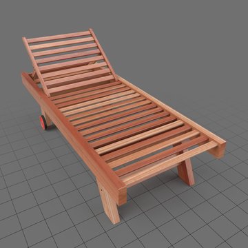Wooden patio chaise