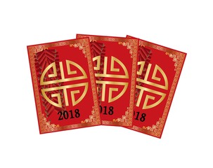 Chinese red packet isolated