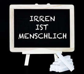 Irren ist menschlich