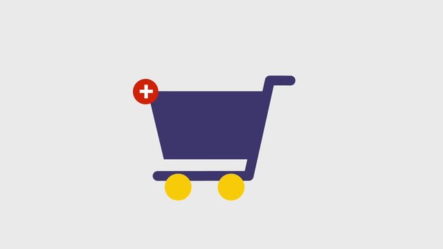 Add To Cart Plus Shopping E Commerce Icons Animation Design