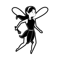 Fairy flying cartoon icon vector illustration graphic design
