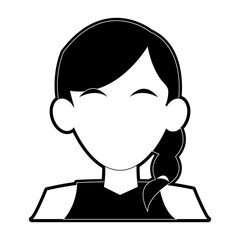 Woman faceless cartoon icon vector illustration graphic design