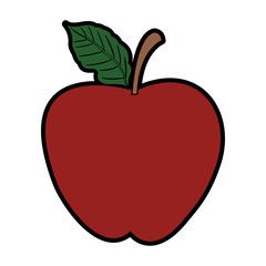 Apple fruit symbol icon vector illustration graphic design