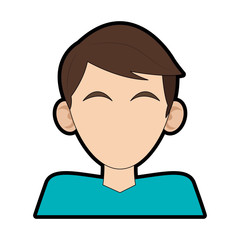 Man faceless cartoon icon vector illustration graphic design