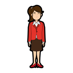 Business woman cartoon icon vector illustration graphic design