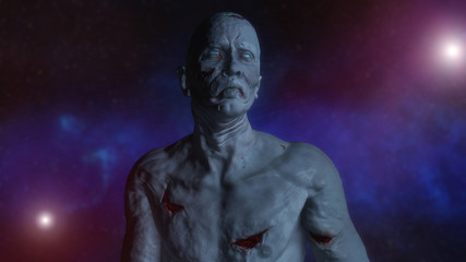 Fototapeta na wymiar 3d render monster zombie alien
