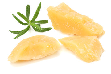 parmesan cheese isolated on white background