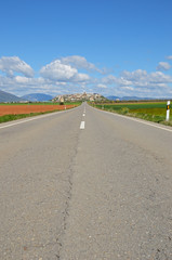 Asphalt surface of the Spanish national road