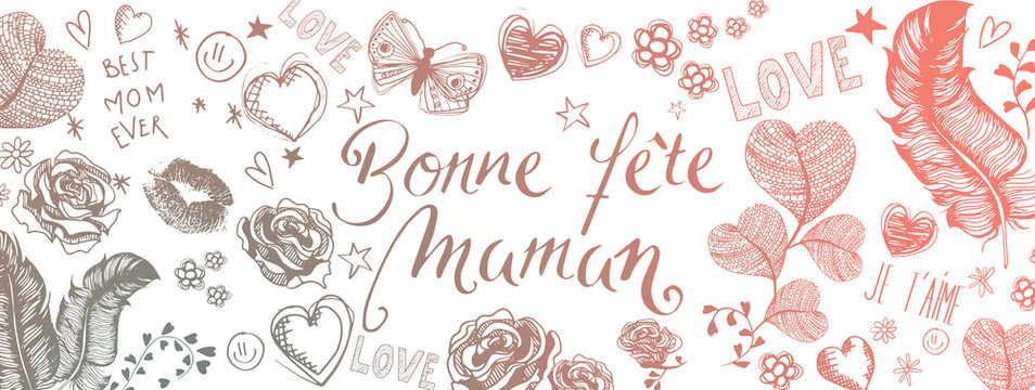 French Happy Mother's Day background