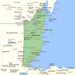 Obraz premium Belize-World-Countries-VectorMap-A