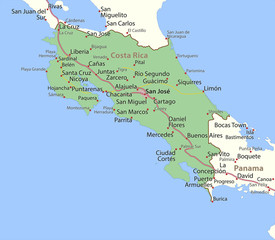 Costa Rica-World-Countries-VectorMap-A