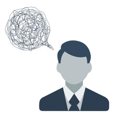 Мужчина - спутанные мысли.