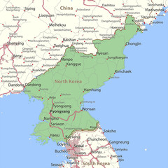 North Korea-World-Countries-VectorMap-A